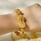 FuAttract Prosperity Flow - Golden Silk Jade Pixiu Bracelet - image 9