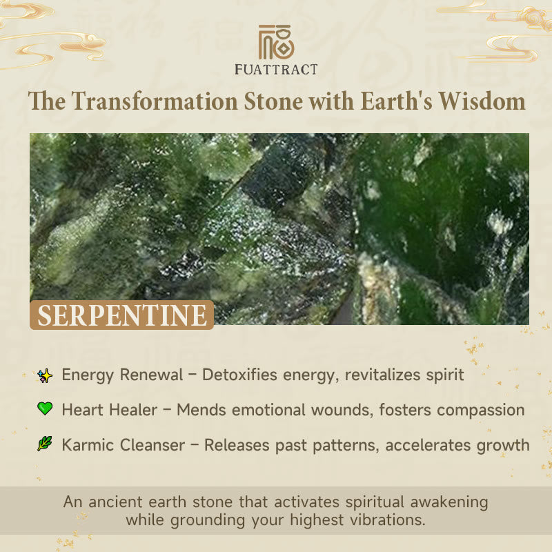 FuAttract Healing Harvest - Natural Serpentine Pixiu Peace Buckle Protection Necklace Pendant - image 7
