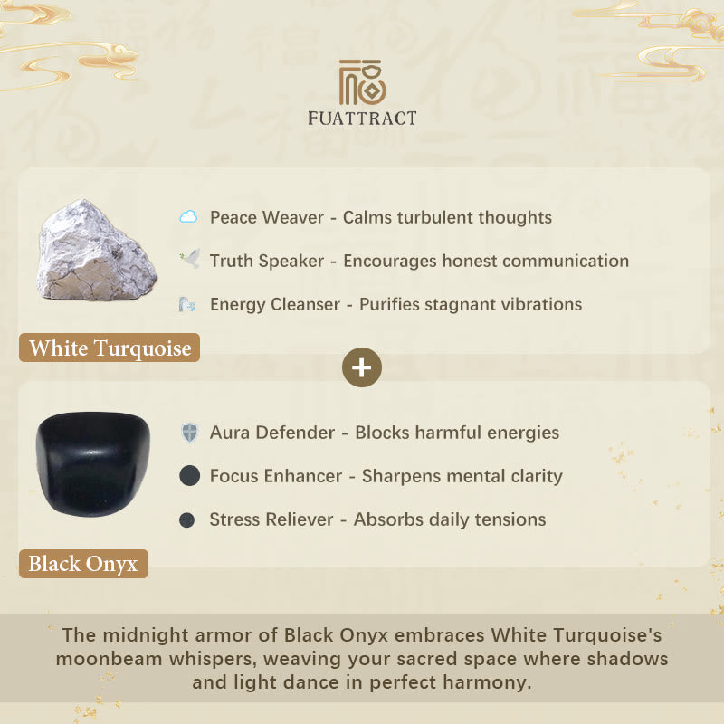 FuAttract Boho Energy Shield - Natural White Turquoise Beads Pixiu Bracelet - image 6