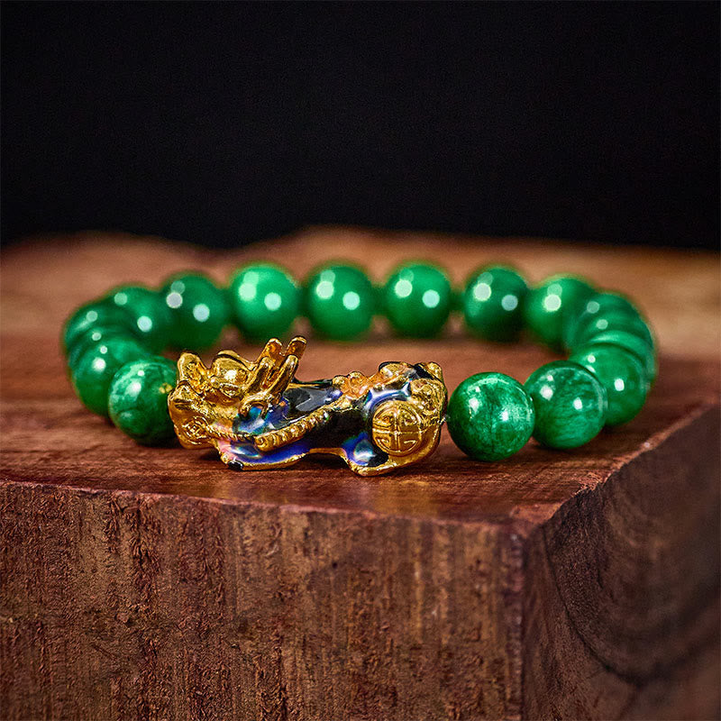 FuAttract Harmony of Fortune Bracelet – Cyan Jade With FengShui Pixiu - image 2