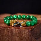 FuAttract Harmony of Fortune Bracelet –  Cyan Jade With FengShui Pixiu - image 2