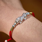 FuAttract Destiny Braider - Silver Pixiu Adjustable Handwoven Red String Bracelet - image 13