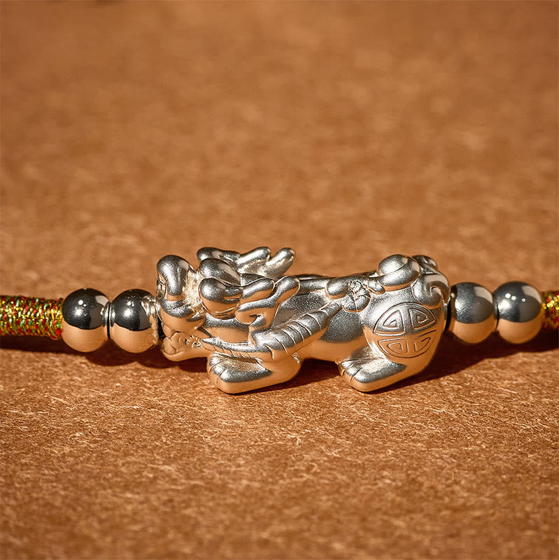 FuAttract Destiny Braider - Silver Pixiu Adjustable Handwoven Red String Bracelet - image 12