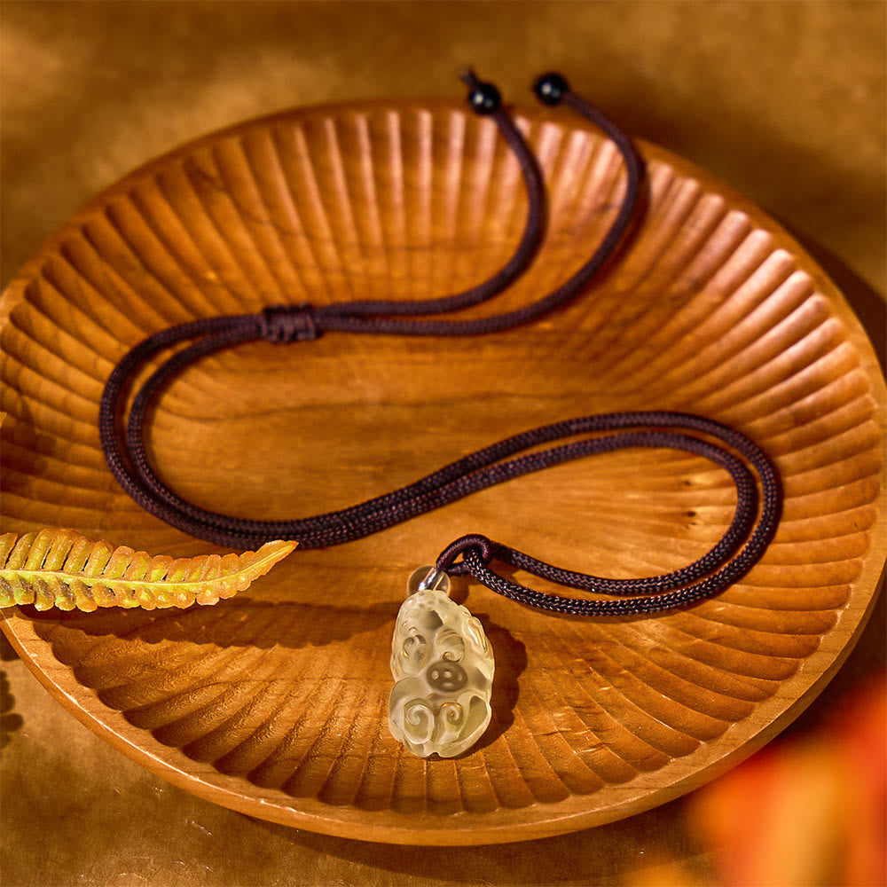 FuAttract Attract Luck & Fortune – Prosperity Citrine Pixiu Necklace - image 2