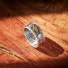 FuAttract Celestial Fortune - Adjustable Silver Pixiu Ring with Sacred Om Mani Mantra - Slim Fit - image 0
