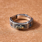 FuAttract Abundance Generator - Adjustable Silver Pixiu Om Mani Mantra Ring - image 3