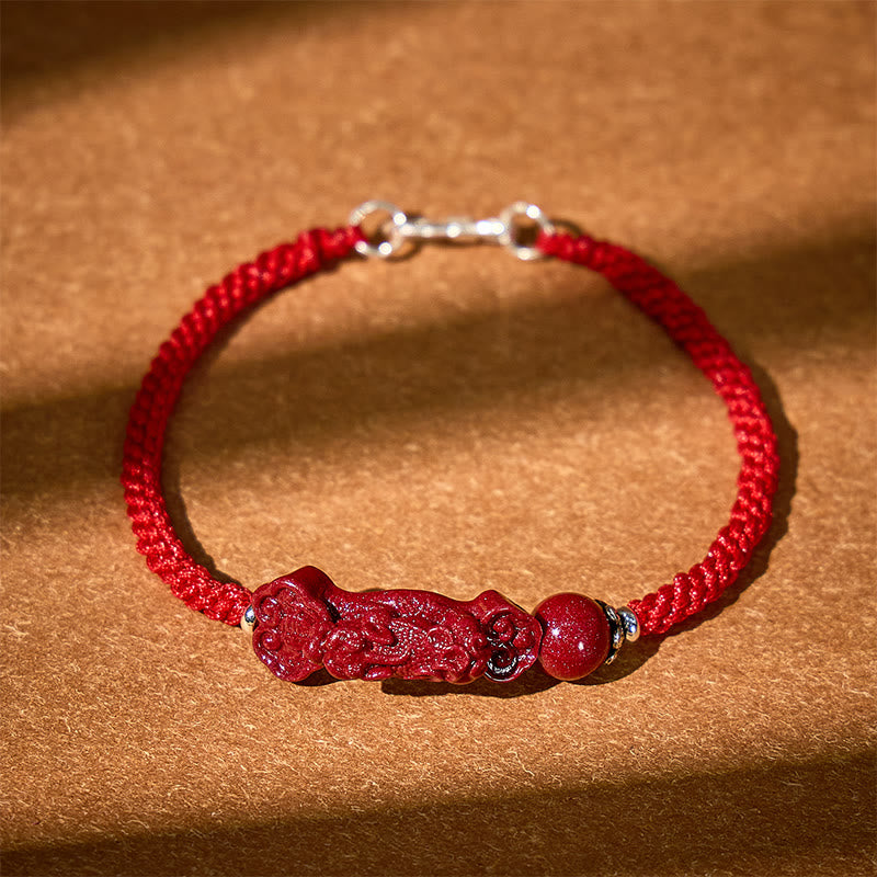Fuattract Protective Power – Handcrafted Cinnabar Pixiu Braided Bracelet - Buckle Rope - Red - image 15