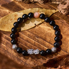 FuAttract Fortune Armament - Silver Pixiu Black Obsidian Power Bracelet - Black Obsidian Sunstone - image 0