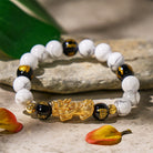 FuAttract Boho Energy Shield - Natural White Turquoise Beads Pixiu Bracelet - White Turquoisep - image 0