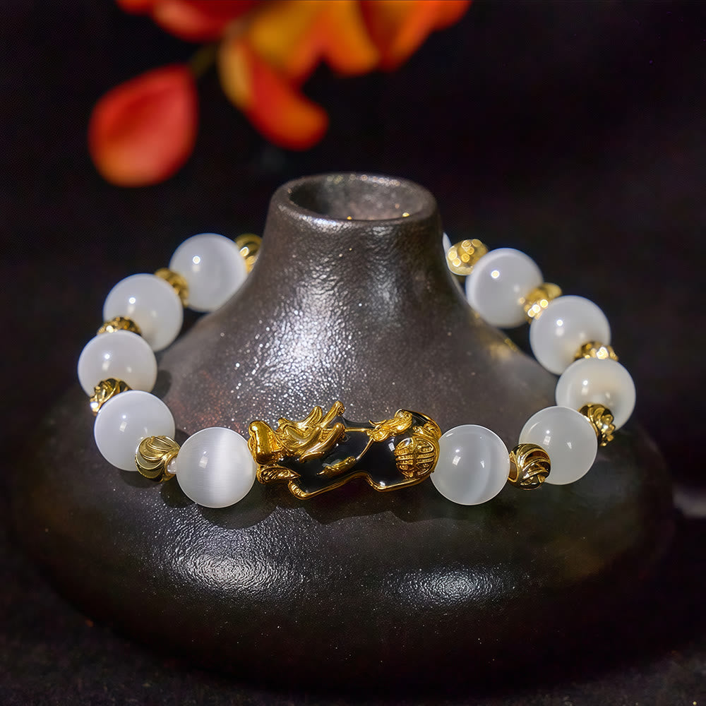 FuAttract Lucky Protection & Positive Energy - Spiritual Guardian Cat's Eye Pixiu Bracelet - image 2