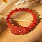 FuAttract Vitality Surge - Natural Red Agate Pixiu Energy Bracelet - 8mm - image 0