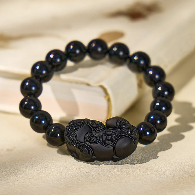 FuAttract Aegis of Shadows - Premium Black Obsidian Pixiu Protection Bracelet - image 9