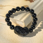 FuAttract Aegis of Shadows - Premium Black Obsidian Pixiu Protection Bracelet - 10mm - image 0