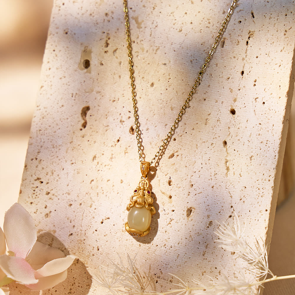 FuAttract Invite Fortune & Embrace Peace – Hetian Jade Pixiu Necklace - image 3