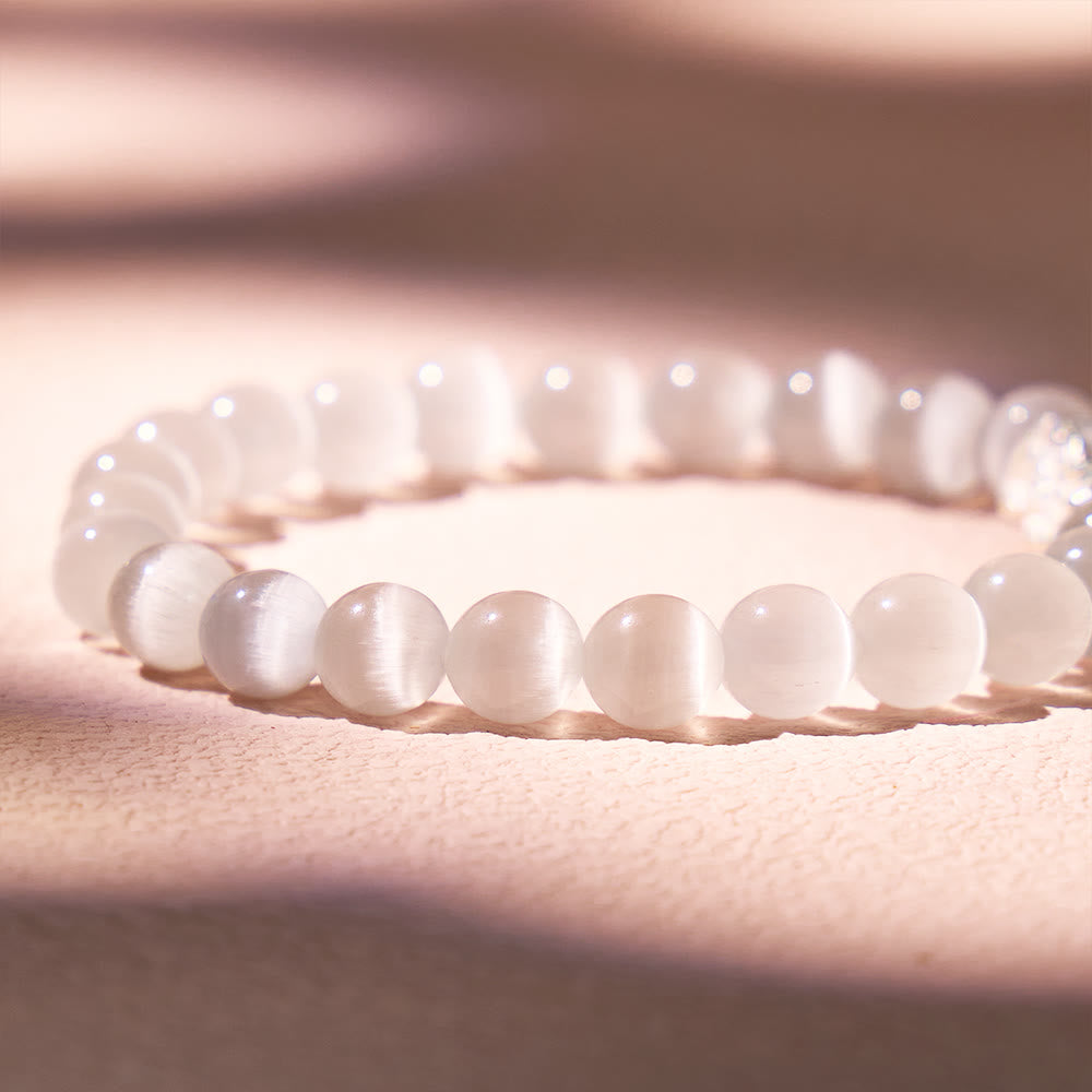 FuAttract Luck, Protection & Elegant Energy - Cat's Eye Silver Pixiu Bracelet - image 5