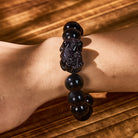 Abundance & Energy Shield Bracelet – Pixiu + Rainbow Eye Obsidian - image 17