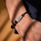FuAttract Strength & Protection – Obsidian with 999 Sterling Silver Pixiu Woven Bracelet - image 3