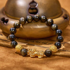 FuAttract Strength & Prosperity Fortune-Attracting Gold Obsidian Pi Xiu Bracelet - image 1