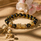 FuAttract Protective Energy & Wealth Attraction Black Onyx Om Mani Padme Hum Pixiu Bracelet - 10mm - image 0