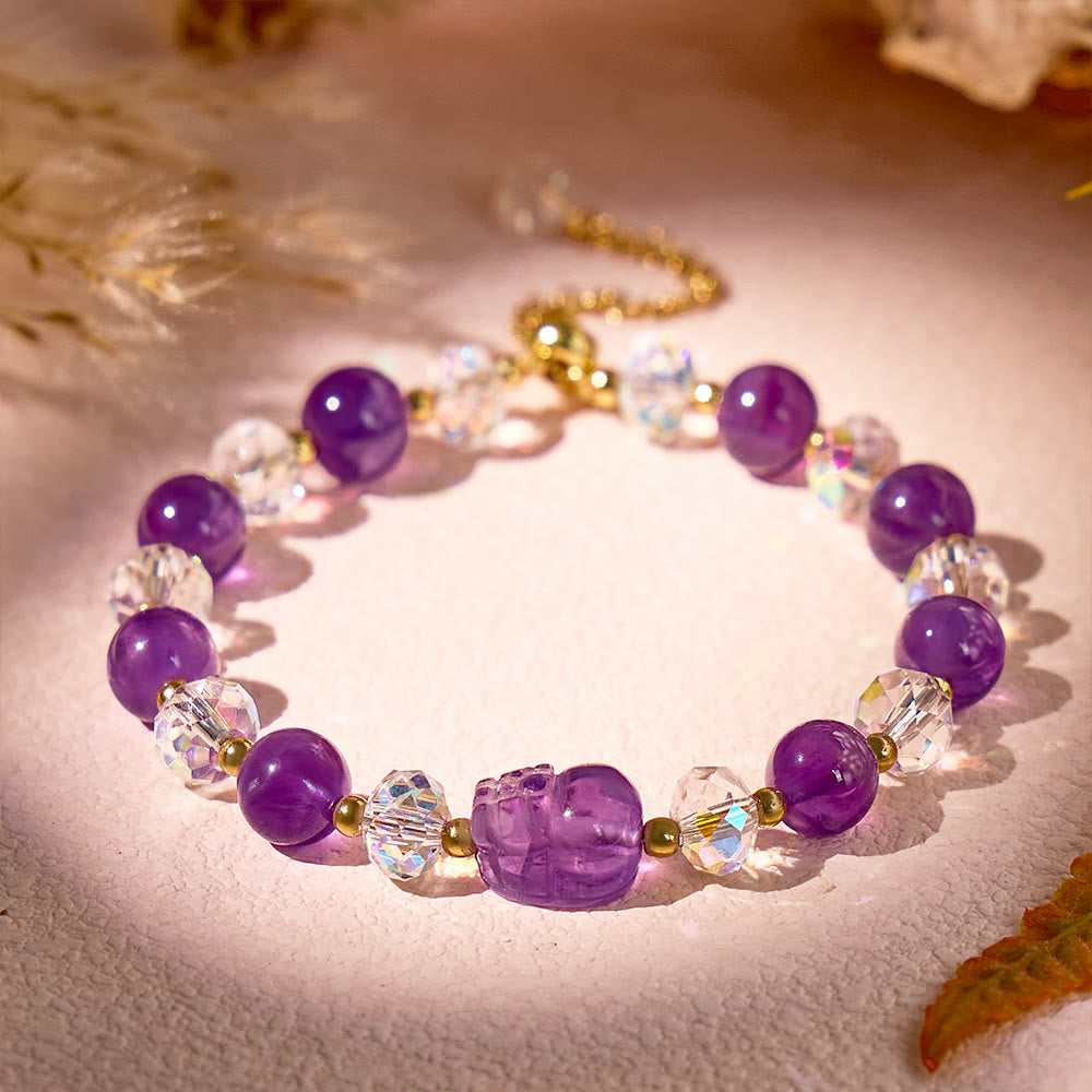 FuAttract Emotional Clarity – Amethyst Pixiu Energy Strand Bracelet - Amethyst - image 0