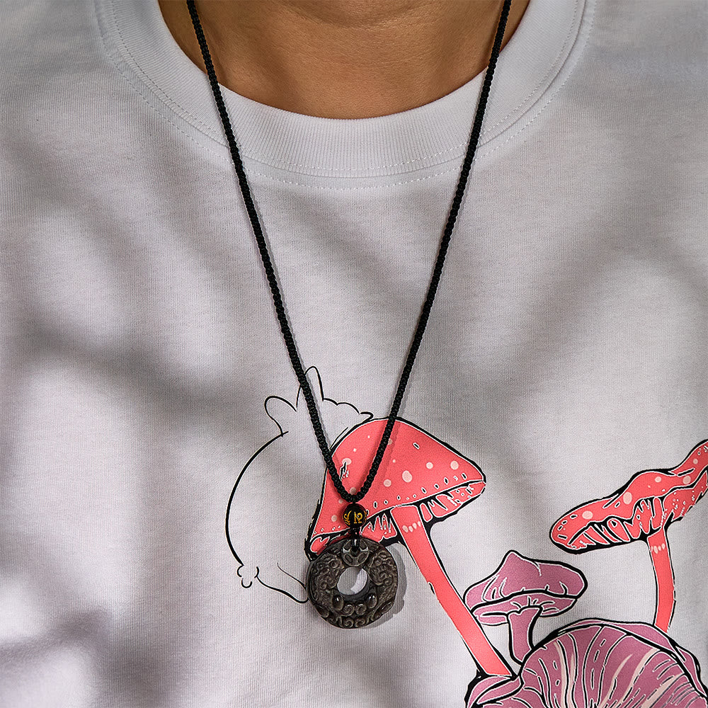 FuAttract Wealth Whirl - Silver Obsidian Double Pixiu Abundance Charm Pendant Necklace - image 7