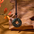 FuAttract Healing Harvest - Natural Serpentine Pixiu Peace Buckle Protection Necklace Pendant - image 1