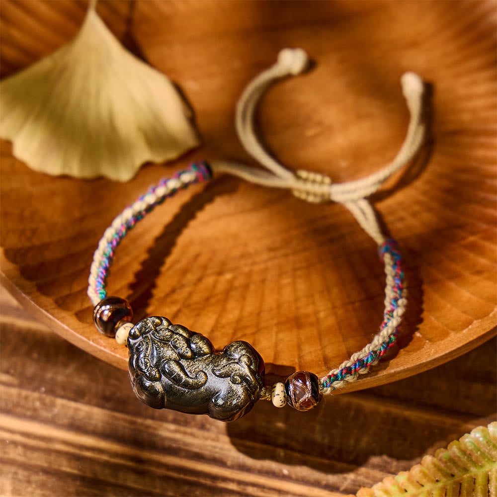 FuAttract Obsidian Armor - PiXiu Charm Protection String Bracelet - image 2