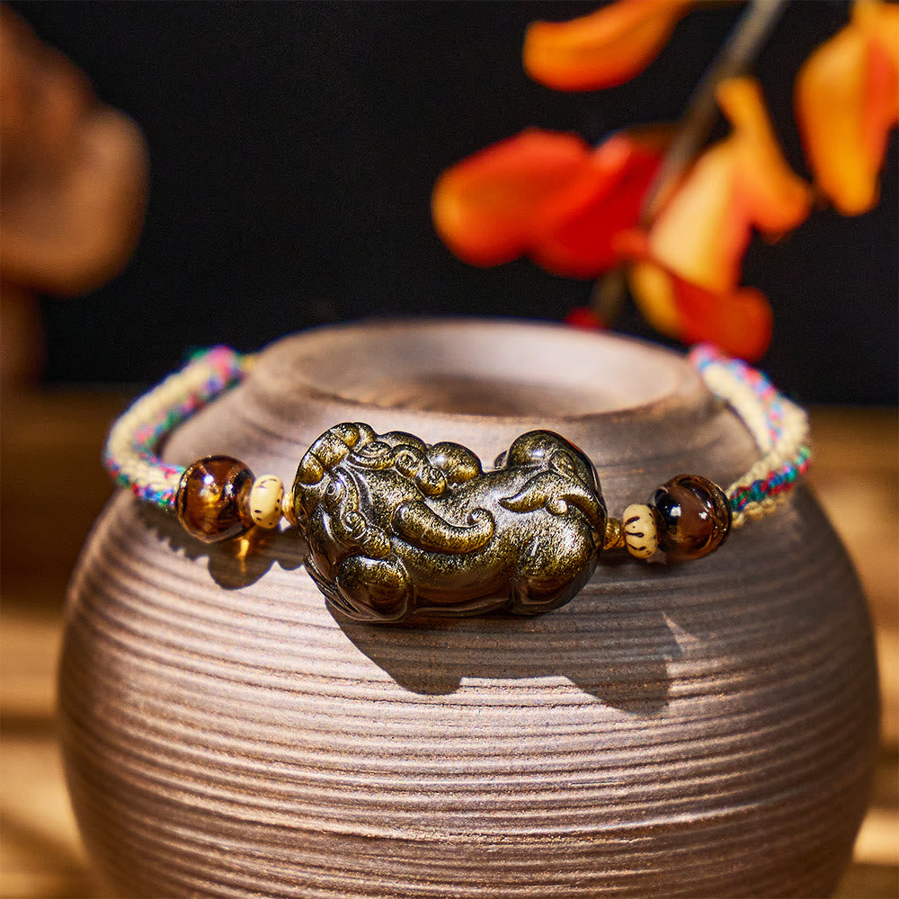 FuAttract Obsidian Armor - PiXiu Charm Protection String Bracelet - image 4