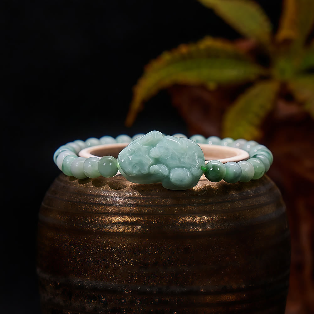FuAttract Energy Balancing - Natural Jade Pixiu Bracelet - image 2