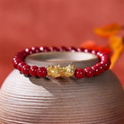 FuAttract Vermilion Guardian - Natural Cinnabar Beads Pixiu Protection Bracelet - image 2