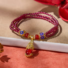 FuAttract Garnet Abundance Strand - Multi-Layer Pixiu Wealth Bracelet - Garnet - image 0