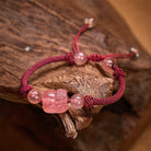 FuAttract Pink Craftsman - Adjustable Handwoven Strawberry Quartz Pixiu String Bracelet - image 1