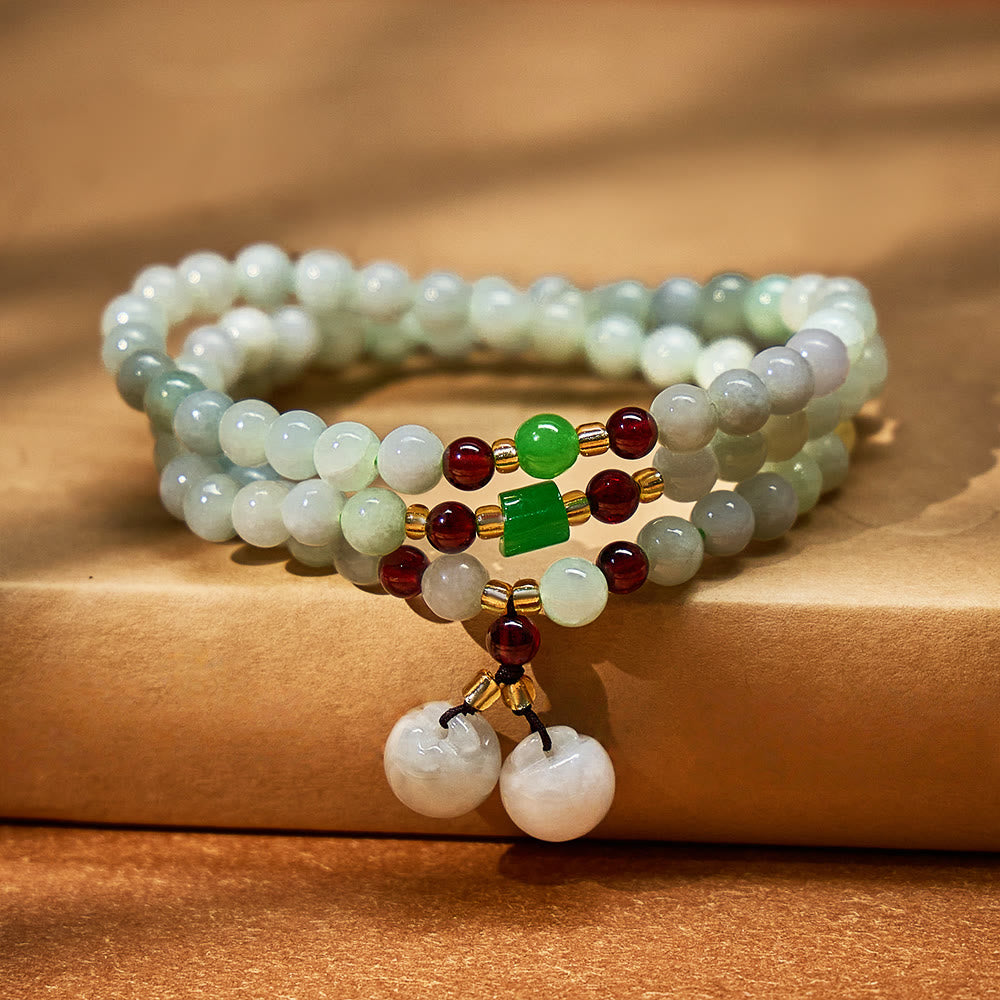 FuAttract Prosperity & Protection Bracelet – Jade + Garnet Pixiu Design - Apple - image 19