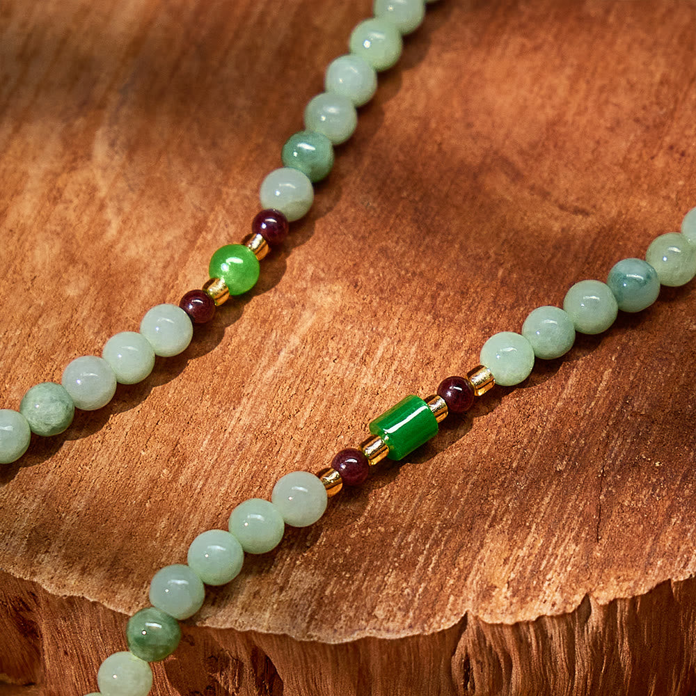 FuAttract Prosperity & Protection Bracelet – Jade + Garnet Pixiu Design - image 4