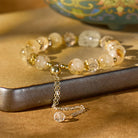 FuAttract Luck Anchor - Citrine & Citrine Pyramid Pixiu Bracelet with Adjustable Pull Cord - image 2