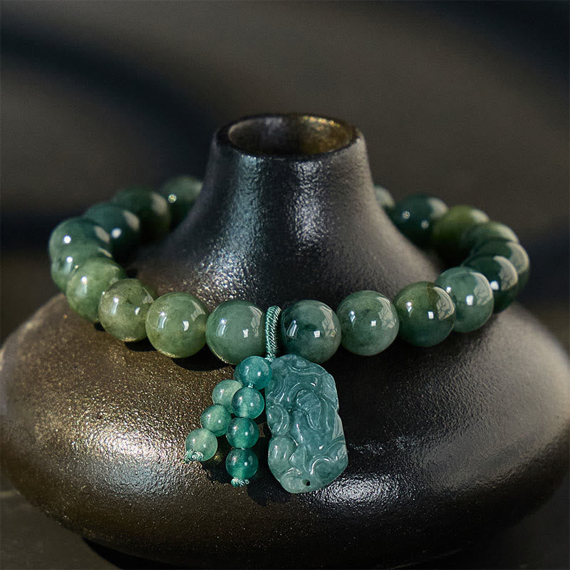 FuAttract Sacred Talisman - Natural Jade Pixiu Bracelet - image 3