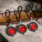 FuAttract Protection & Harmony - Cinnabar Sandalwood Om Mani Padme Hum Pixiu Key Chain - image 3