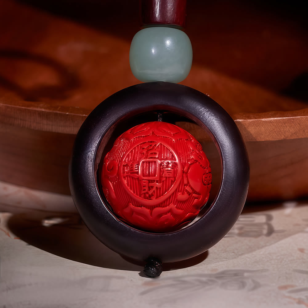 FuAttract Protection & Harmony - Cinnabar Sandalwood Om Mani Padme Hum Pixiu Key Chain - image 14