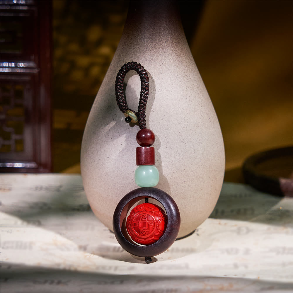 FuAttract Protection & Harmony - Cinnabar Sandalwood Om Mani Padme Hum Pixiu Key Chain - image 13
