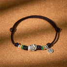 Fuattract Prosperity Braid - Hand-Knotted Fu Charm Silver Pixiu String Bracelet - image 12
