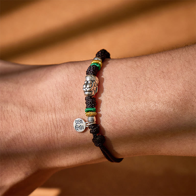 FuAttract Prosperity Braid - Hand-Knotted Fu Charm Silver Pixiu String Bracelet - image 13