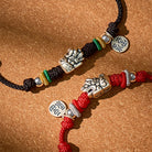 Fuattract Prosperity Braid - Hand-Knotted Fu Charm Silver Pixiu String Bracelet - image 5