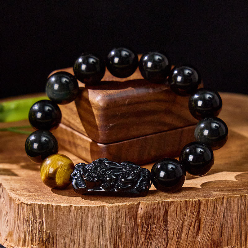 FuAttract Protection & Strength - Tiger Eye & Black Obsidian Pixiu Bracelet(Extra 40% Off | USE CODE: BF40) - image 12