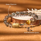 FuAttract Powerhouse of Prosperity - Gold Rutilated Pixiu Green Phantom Energy Bracelet - image 5