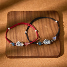 FuAttract Blossom Harmony - Sterling Silver Pixiu Strawberry Quartz Bead Braided Bracelet - image 3