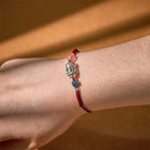 FuAttract Blossom Harmony - Sterling Silver Pixiu Strawberry Quartz Bead Braided Bracelet - image 2