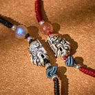 FuAttract Blossom Harmony - Sterling Silver Pixiu Strawberry Quartz Bead Braided Bracelet - image 4