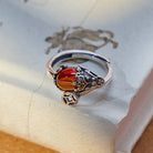 FuAttract Prosperity Coin Catalyst - Adjustable Silver Garnet Pixiu Wealth Ring - Garnet - image 0