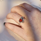 FuAttract Prosperity Coin Catalyst - Adjustable Silver Garnet Pixiu Wealth Ring - image 7