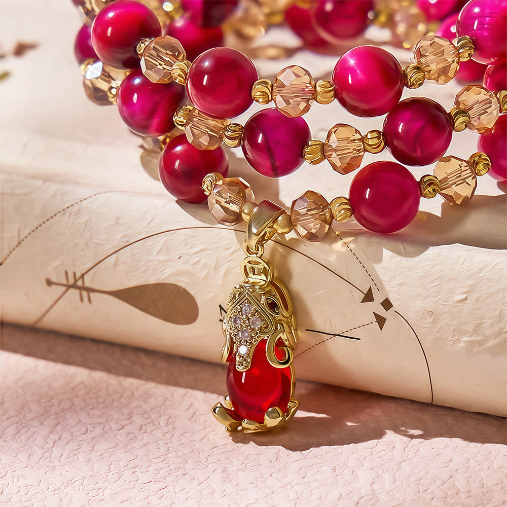 FuAttract Lucky Protection & Prosperity - Red Tiger Eye Stone with Pixiu Pendant Bracelet - image 10